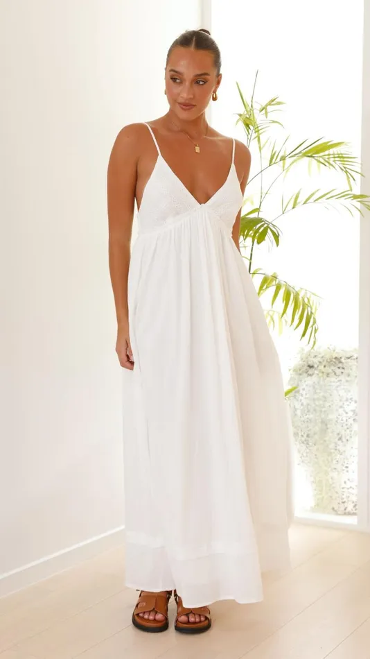 Billy J Dresses Women Elouise Maxi Dress 8211 White