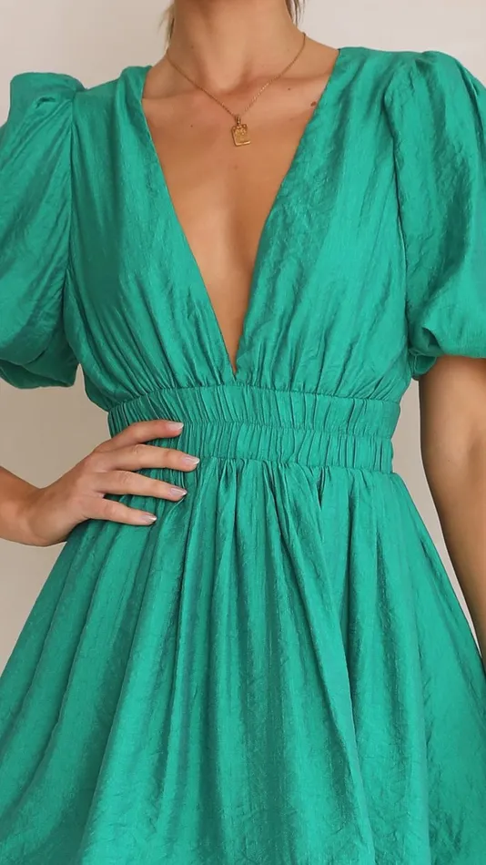 Billy J Dresses Women Erin Mini Dress 8211 Emerald