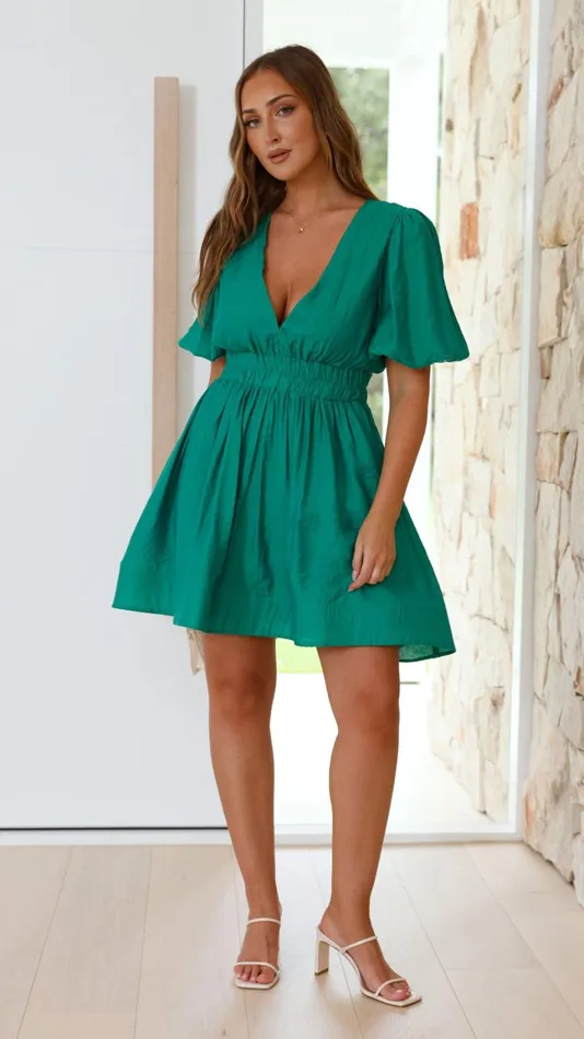 Billy J Dresses Women Erin Mini Dress 8211 Emerald
