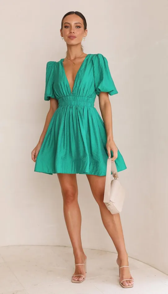 Billy J Dresses Women Erin Mini Dress 8211 Emerald