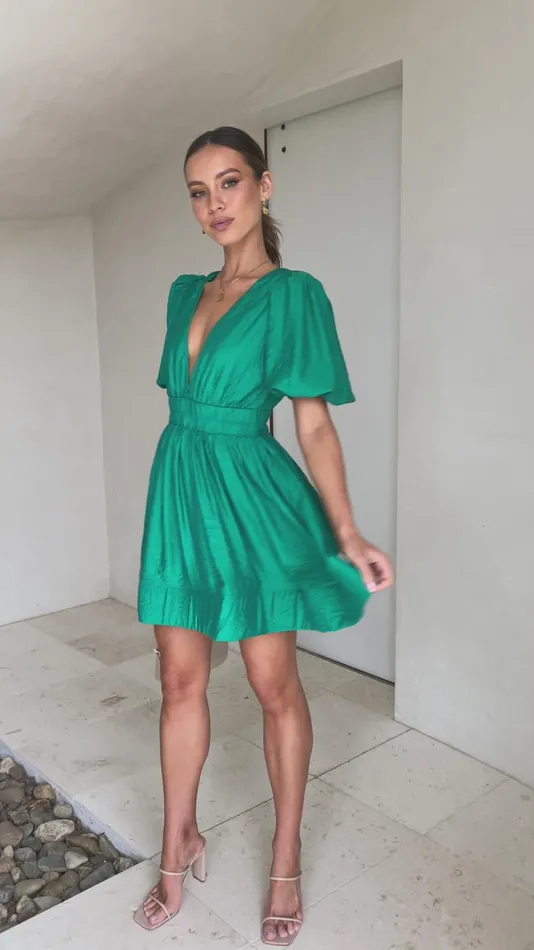 Billy J Dresses Women Erin Mini Dress 8211 Emerald