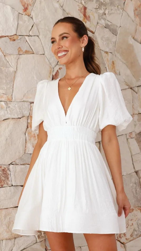 Billy J Dresses Women Erin Mini Dress 8211 White
