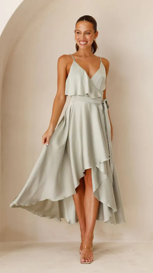 Billy J Dresses Women Gabriella Midi Dress 8211 Olive