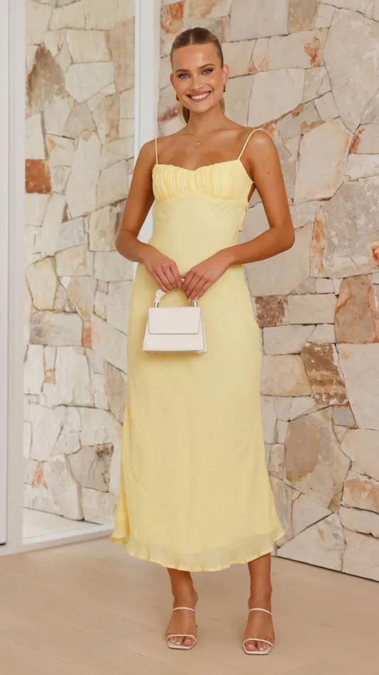 Billy J Dresses Women Galina Maxi Dress 8211 Yellow