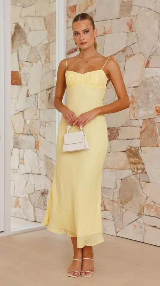 Billy J Dresses Women Galina Maxi Dress 8211 Yellow