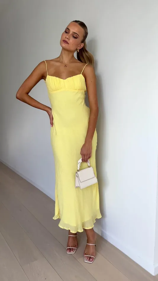 Billy J Dresses Women Galina Maxi Dress 8211 Yellow