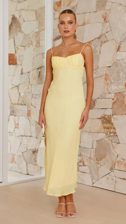 Billy J Dresses Women Galina Maxi Dress 8211 Yellow