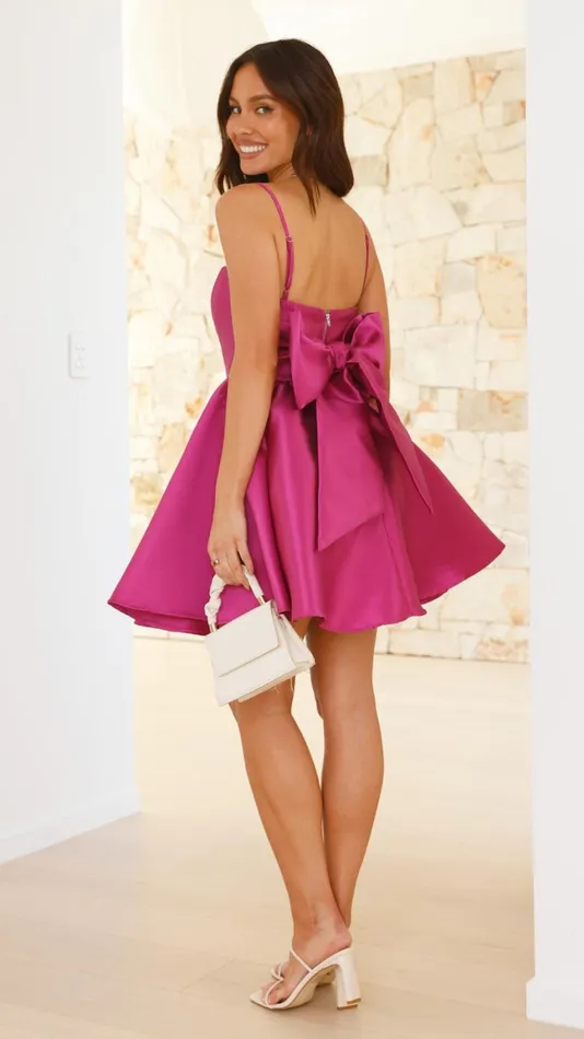 Billy J Dresses Women Ichiko Mini Dress 8211 Magenta