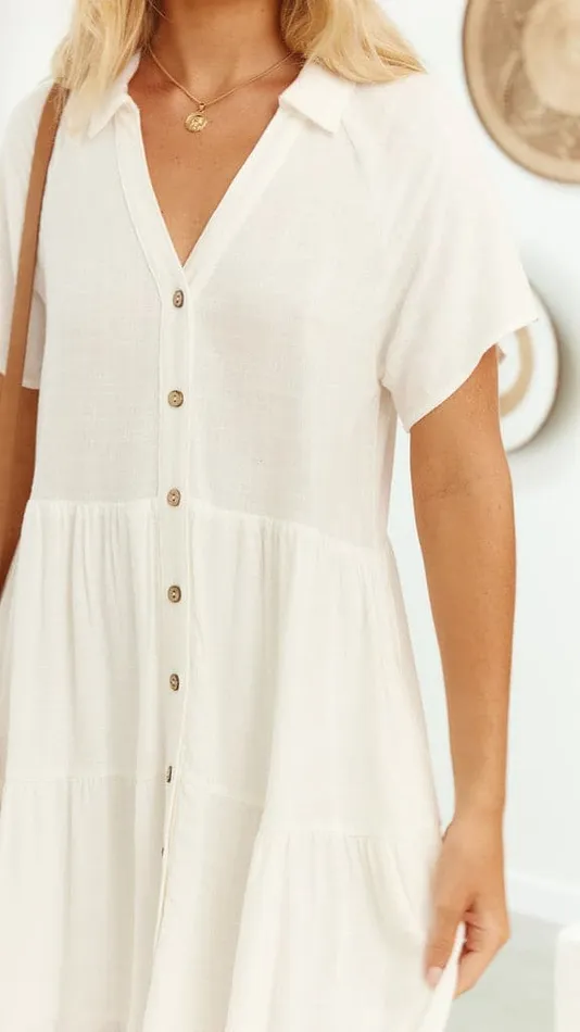 Billy J Dresses Women Kimberly Midi Dress 8211 White