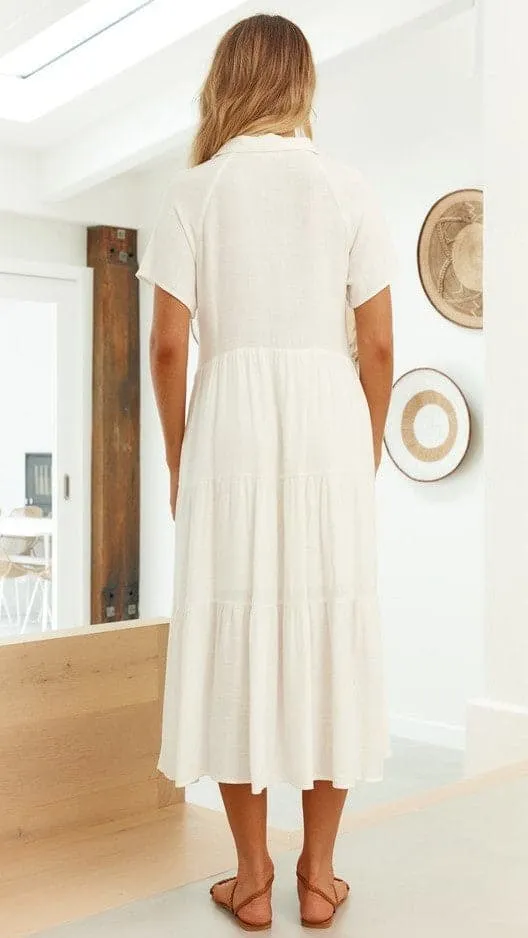 Billy J Dresses Women Kimberly Midi Dress 8211 White
