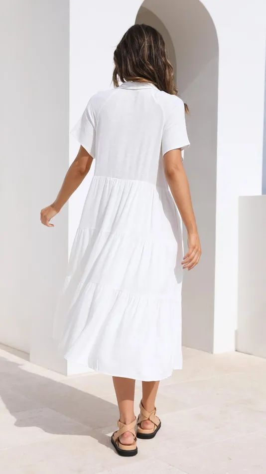 Billy J Dresses Women Kimberly Midi Dress 8211 White