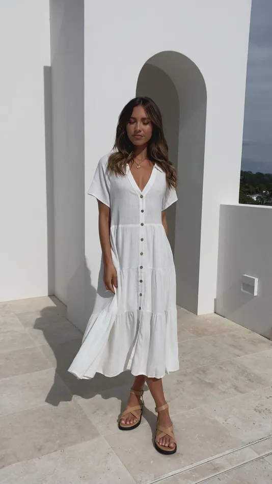 Billy J Dresses Women Kimberly Midi Dress 8211 White