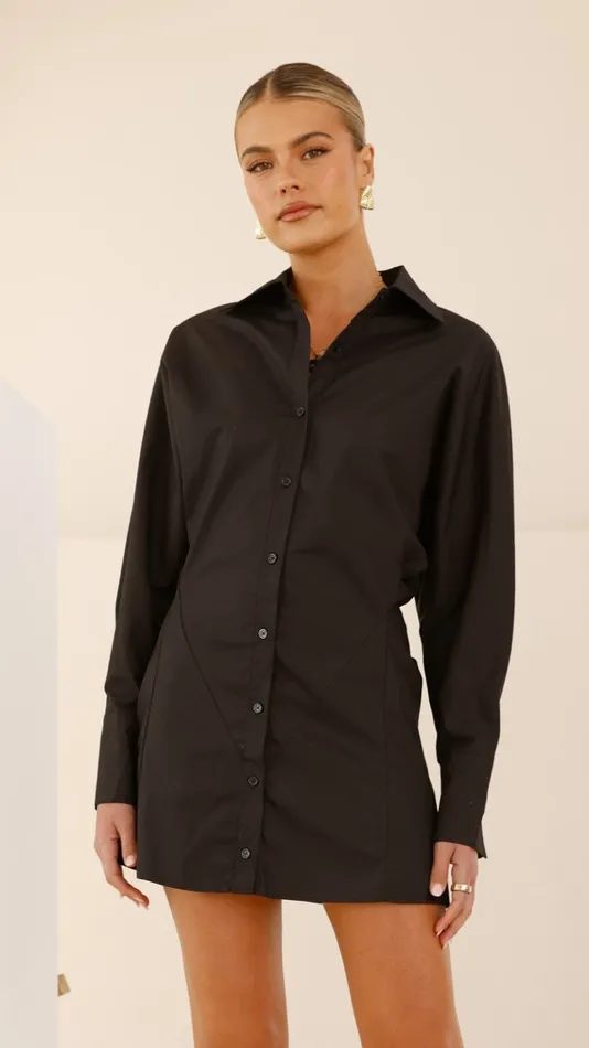 Billy J Dresses Women Lydia Shirt Dress 8211 Black