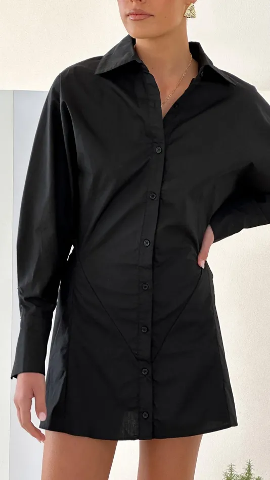 Billy J Dresses Women Lydia Shirt Dress 8211 Black