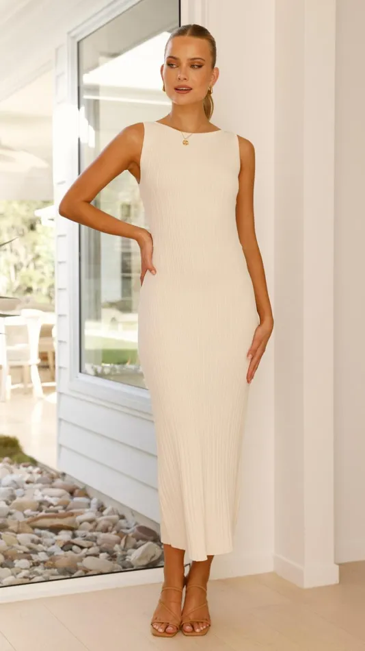 Billy J Dresses Women Madrid Maxi Dress 8211 Bone