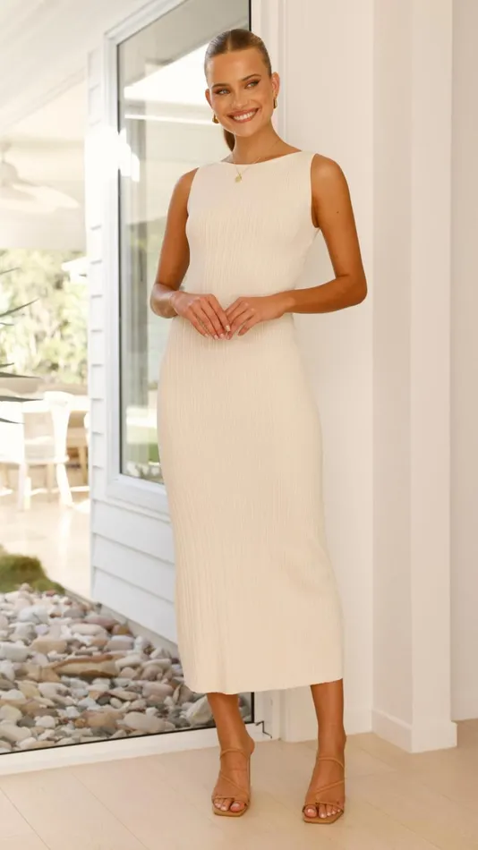 Billy J Dresses Women Madrid Maxi Dress 8211 Bone