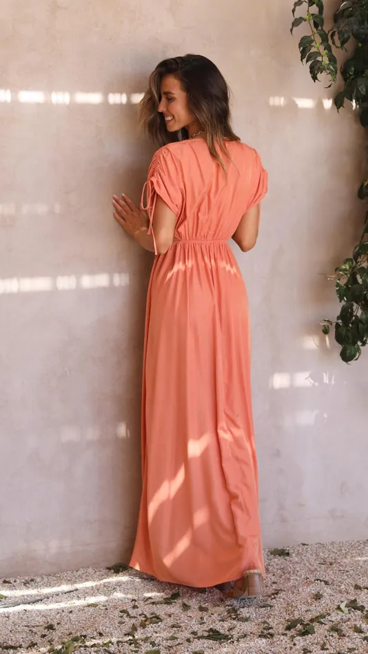 Billy J Dresses Women Marilyn Maxi Dress 8211 Tangerine