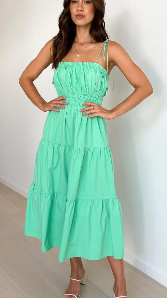 Billy J Dresses Women Samaya Midi Dress 8211 Green