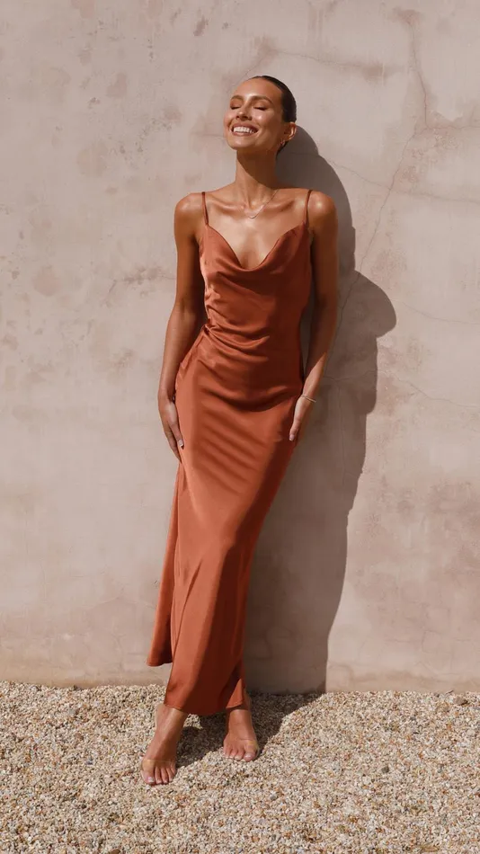 Billy J Dresses Women Willow Maxi Dress 8211 Copper