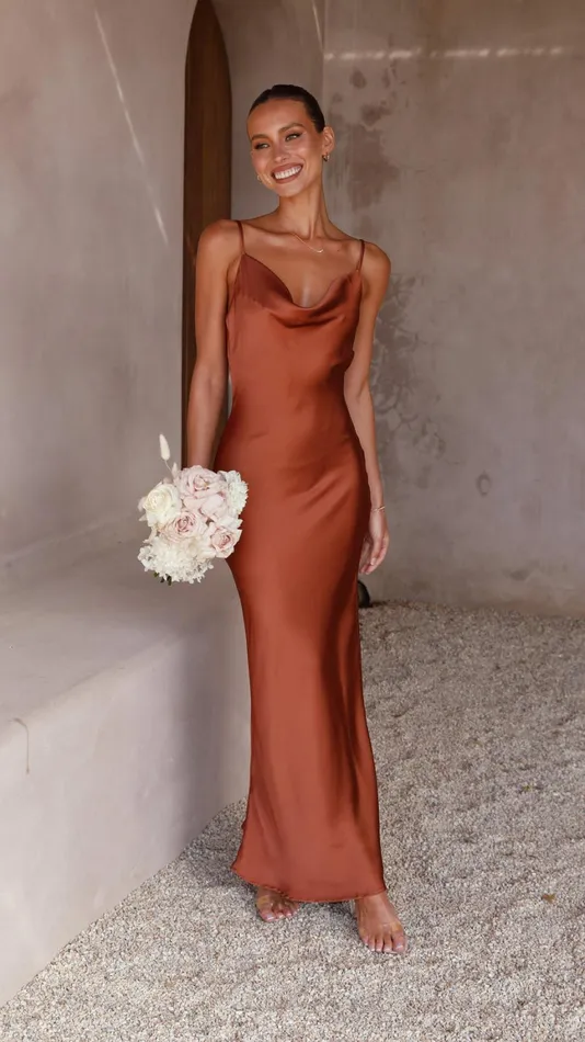 Billy J Dresses Women Willow Maxi Dress 8211 Copper