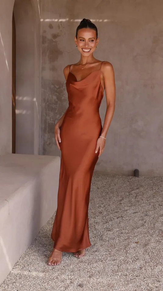 Billy J Dresses Women Willow Maxi Dress 8211 Copper
