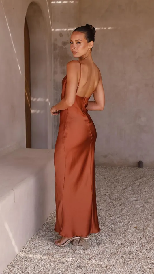 Billy J Dresses Women Willow Maxi Dress 8211 Copper