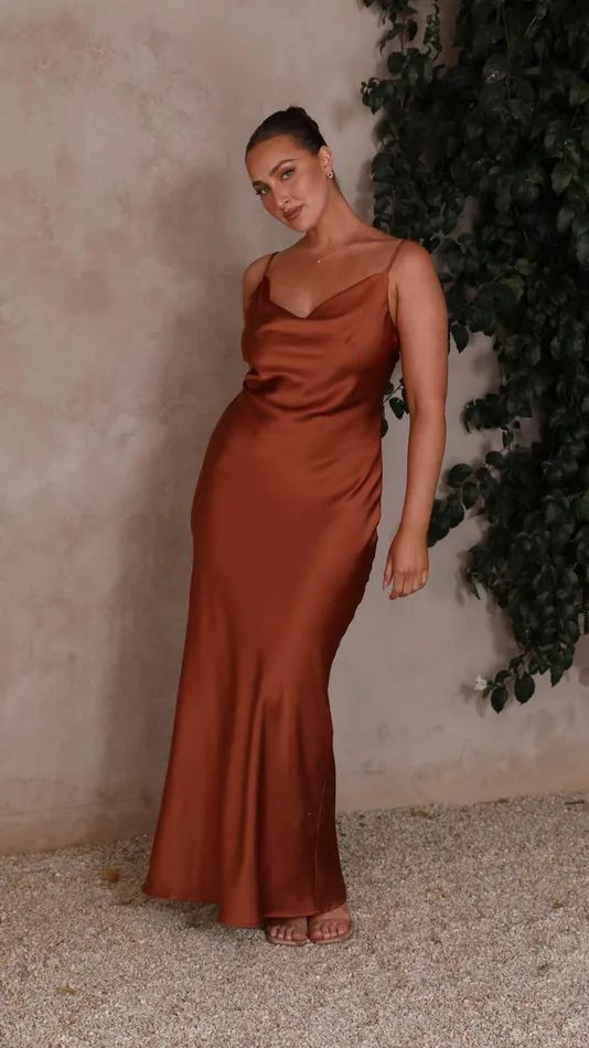 Billy J Dresses Women Willow Maxi Dress 8211 Copper