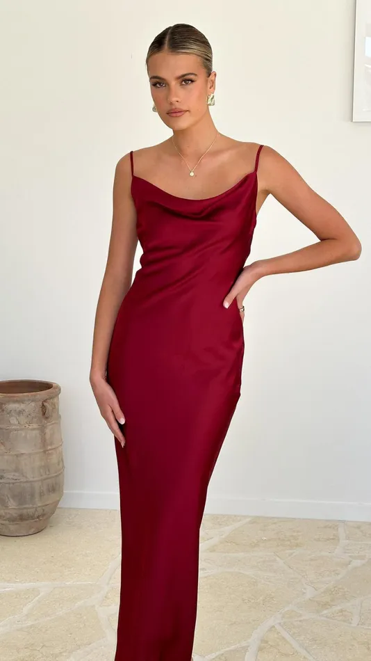 Billy J Dresses Women Willow Maxi Dress 8211 Wine
