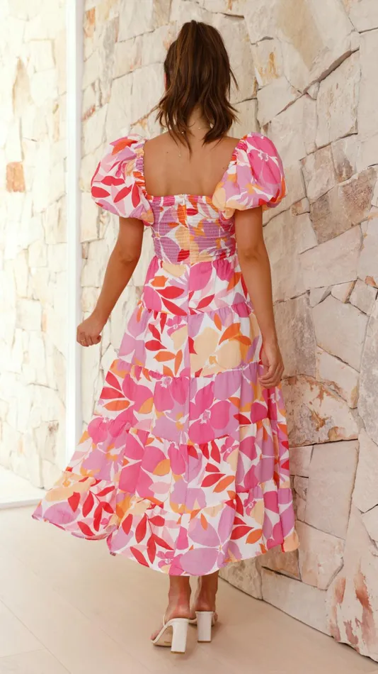 Billy J Dresses Women Zahrah Maxi Dress 8211 Pink Lilac Floral