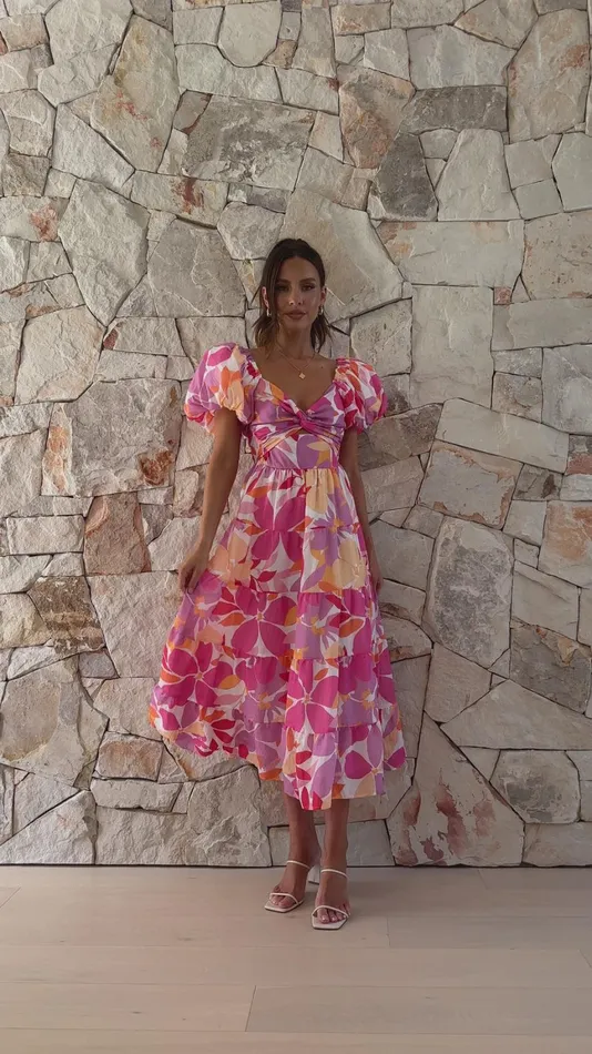Billy J Dresses Women Zahrah Maxi Dress 8211 Pink Lilac Floral