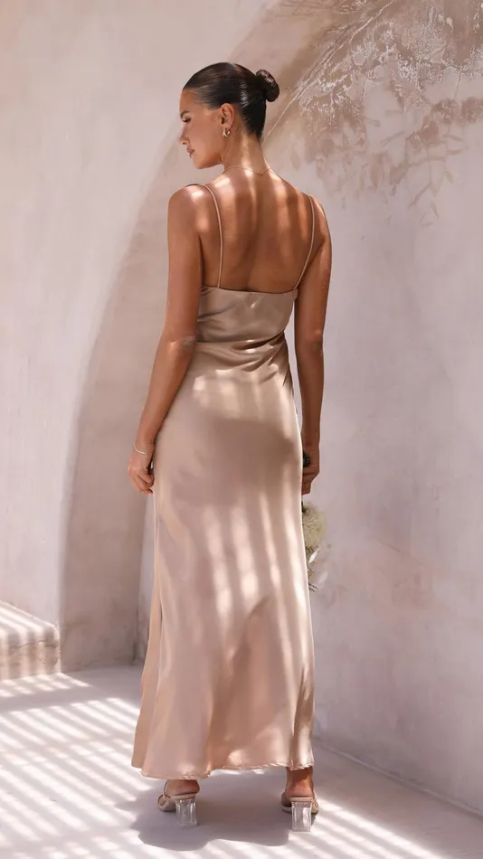 Billy J Dresses Women Ziah Maxi Dress 8211 Latte