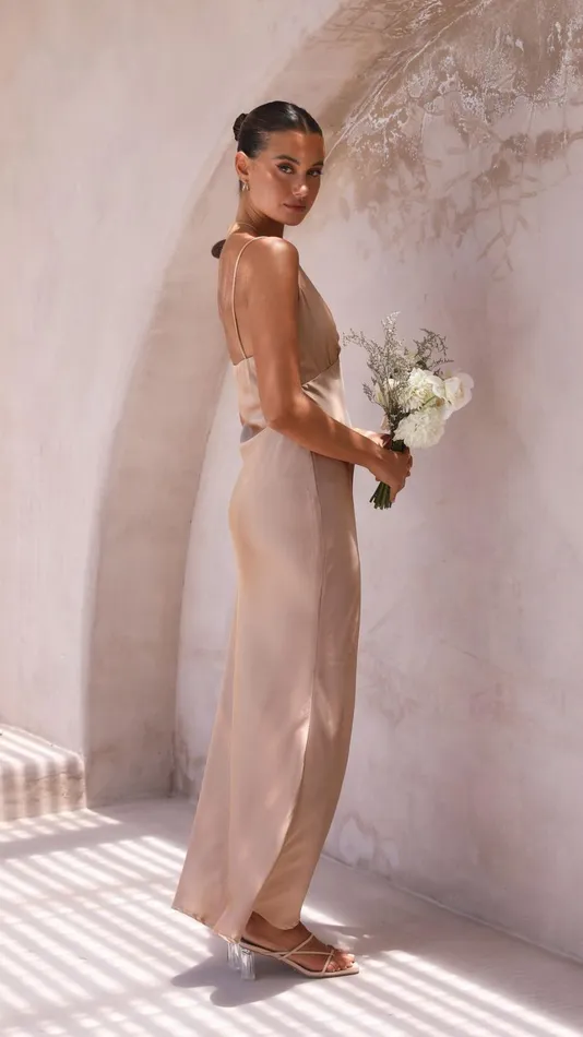 Billy J Dresses Women Ziah Maxi Dress 8211 Latte