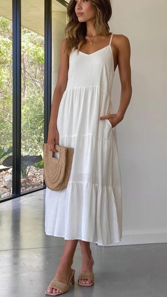 Billy J Dresses Women Zoey Midi Dress 8211 White