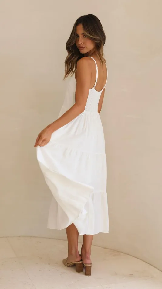 Billy J Dresses Women Zoey Midi Dress 8211 White