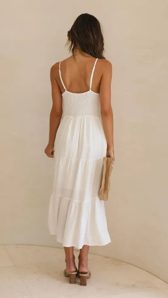 Billy J Dresses Women Zoey Midi Dress 8211 White