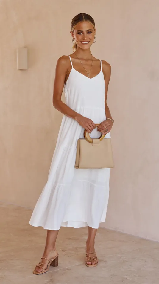 Billy J Dresses Women Zoey Midi Dress 8211 White