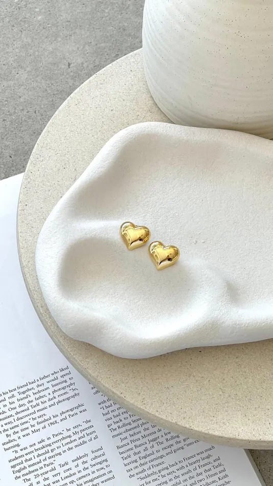 Billy J Earrings Women Neve Heart Earrings 8211 Gold