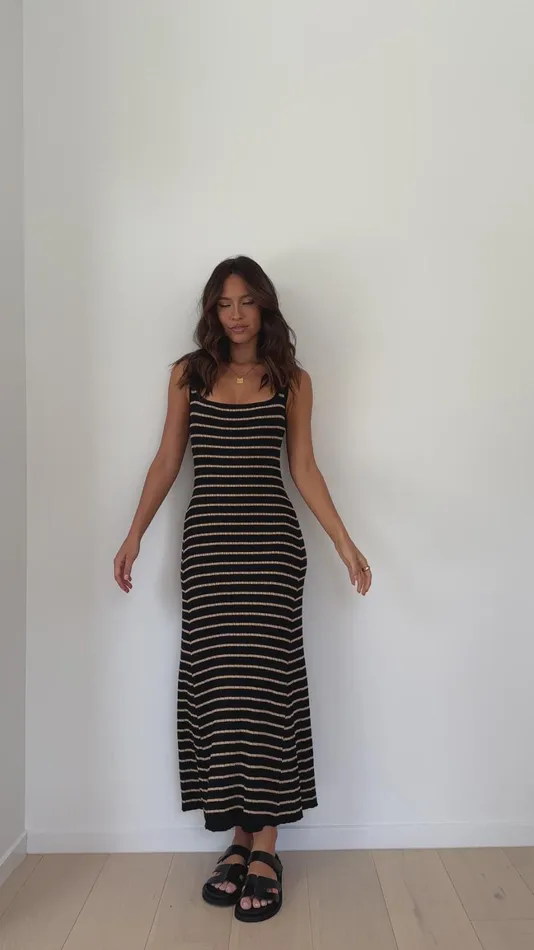 Billy J Knitwear Women Kalina Midi Dress 8211 Black