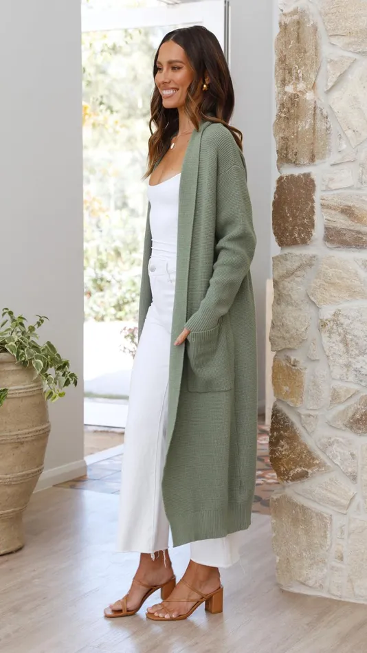 Billy J Knitwear Women Nadine Cardigan 8211 Khaki