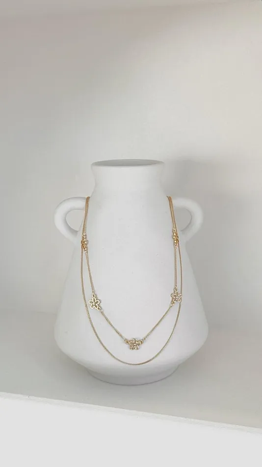 Billy J Necklaces Women Daisey Necklace Set 8211 Gold