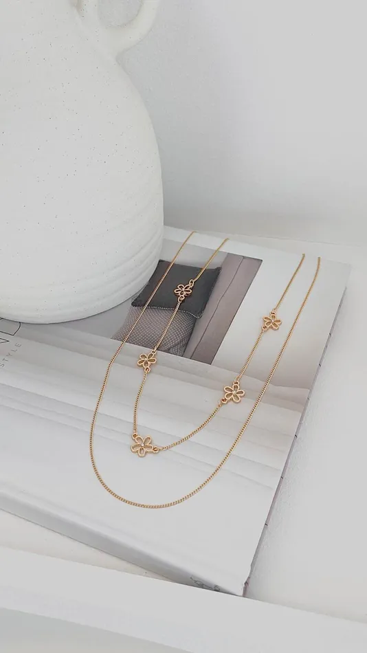 Billy J Necklaces Women Daisey Necklace Set 8211 Gold