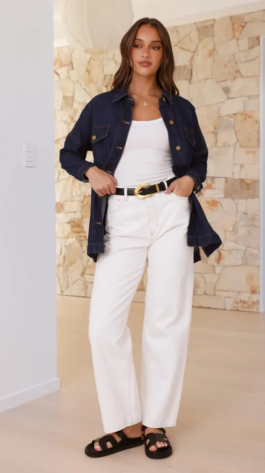 Billy J Outerwear Women Nafasi Jacket 8211 Indigo Denim
