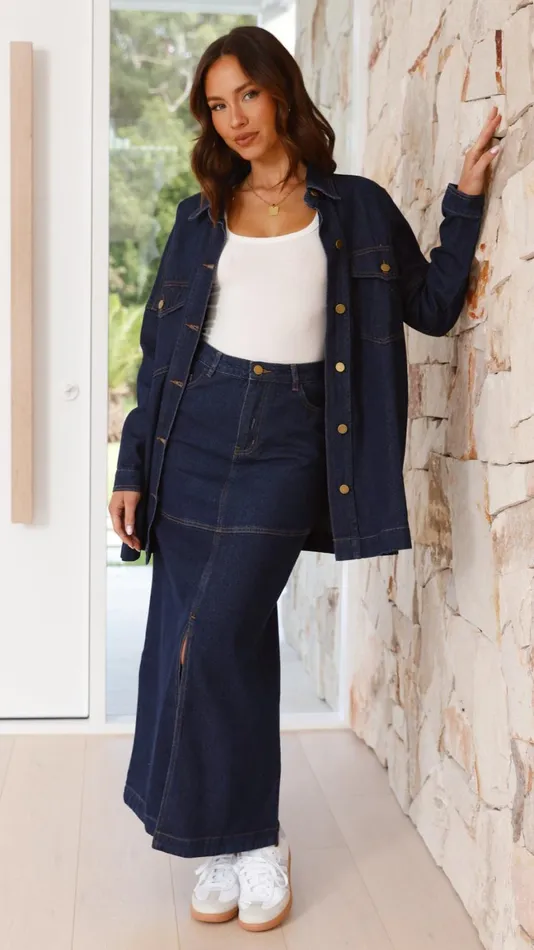 Billy J Outerwear Women Nafasi Jacket 8211 Indigo Denim