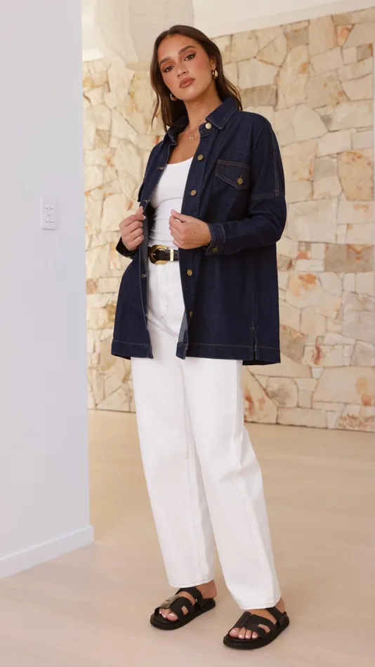 Billy J Outerwear Women Nafasi Jacket 8211 Indigo Denim