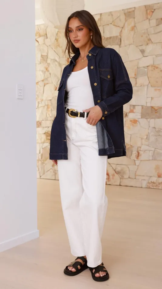 Billy J Outerwear Women Nafasi Jacket 8211 Indigo Denim