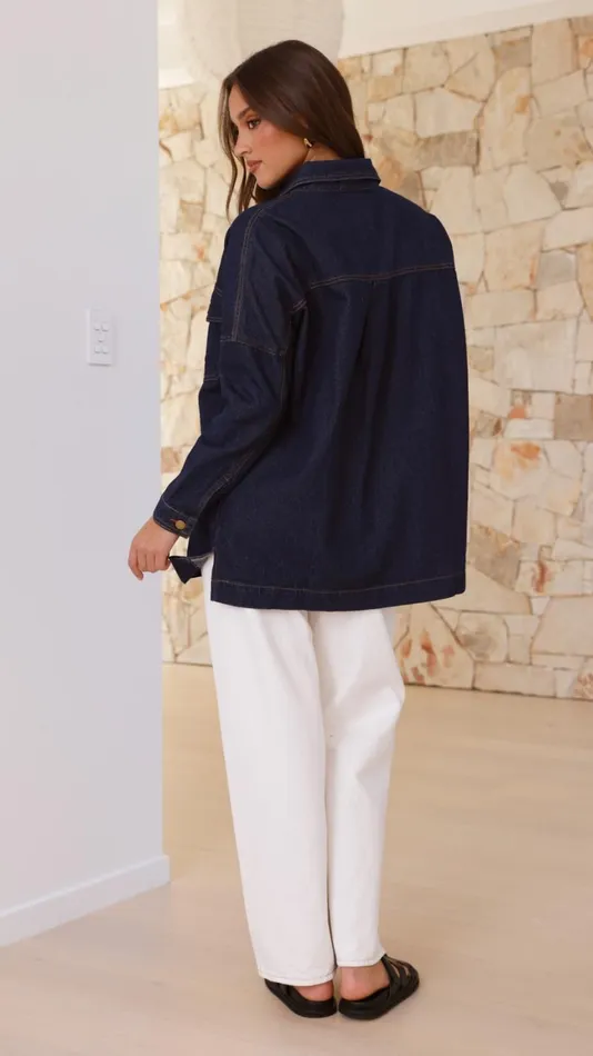 Billy J Outerwear Women Nafasi Jacket 8211 Indigo Denim