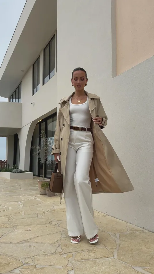 Billy J Outerwear Women Samara Trench Coat 8211 Beige