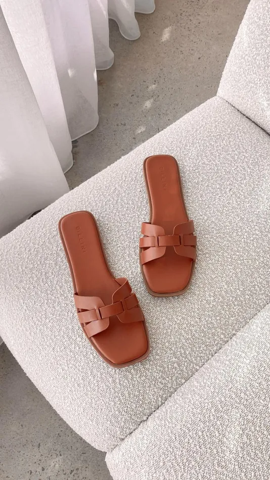 Billy J Sandals and Slides Women Gretal Slide 8211 Tan