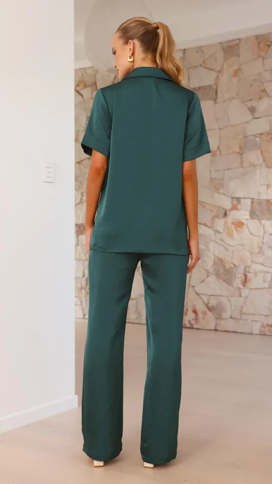 Billy J Sets Women Courtney Pants 8211 Emerald