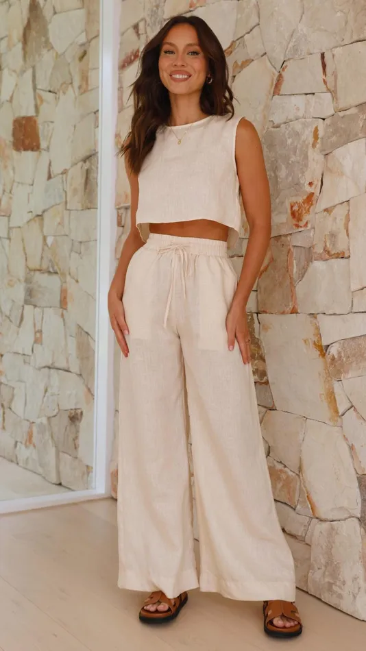 Billy J Sets Women Hadelinde Pants 8211 Cream